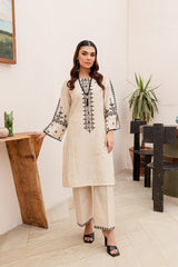 BLACK FROST 2PC - EMBROIDERED LAWN DRESS