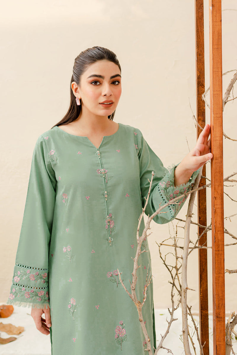 Safina 2Pc - Embroidered Pima Lawn Dress