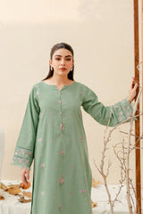 Safina 2Pc - Embroidered Pima Lawn Dress