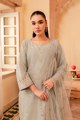 Katherine 3Pc - Embroidered Lawn Dress