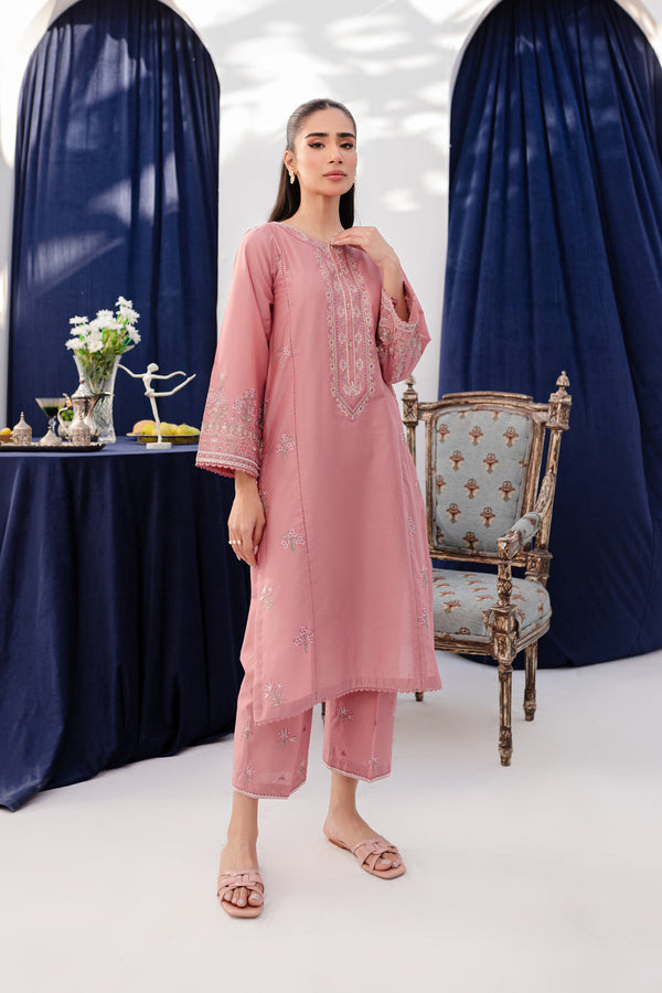 Pink Lily 2Pc - Embroidered Lawn Dress