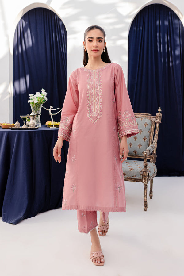 Pink Lily 2Pc - Embroidered Lawn Dress