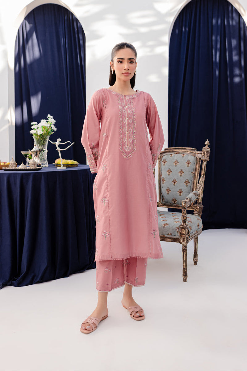 Pink Lily 2Pc - Embroidered Lawn Dress