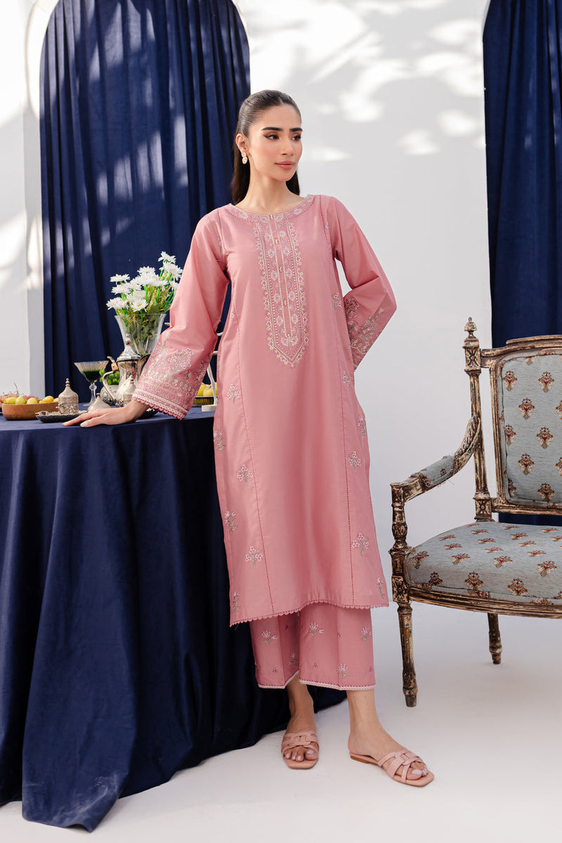 Pink Lily 2Pc - Embroidered Lawn Dress