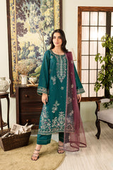 Greenberg 3Pc - Embroidered Lawn Dress