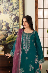 Greenberg 3Pc - Embroidered Lawn Dress