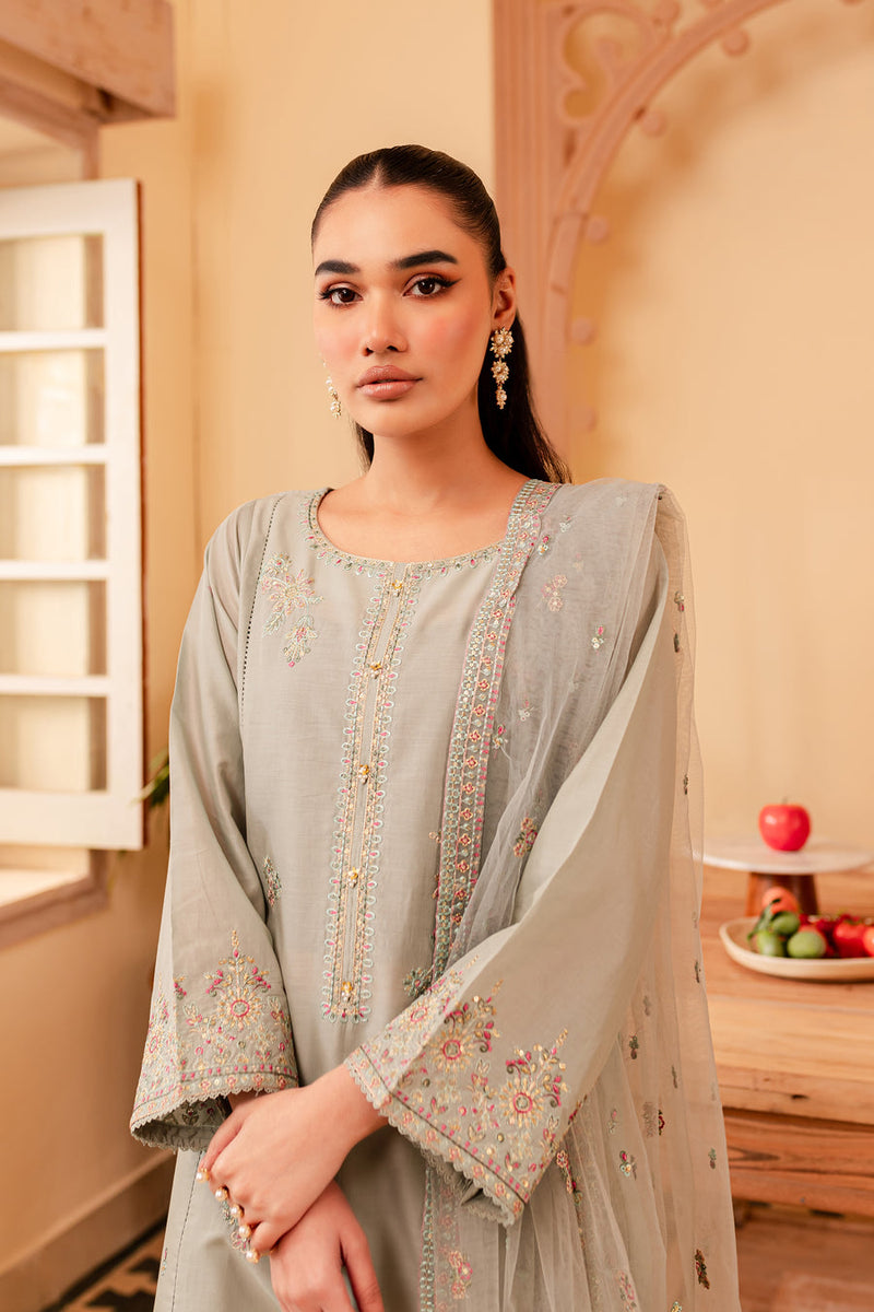 Katherine 3Pc - Embroidered Lawn Dress