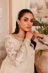 Almond 2Pc - Embroidered Lawn Dress