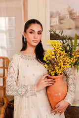 Almond 2Pc - Embroidered Lawn Dress