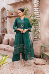 Zink Pine 3Pc - Embroidered Lawn Dress