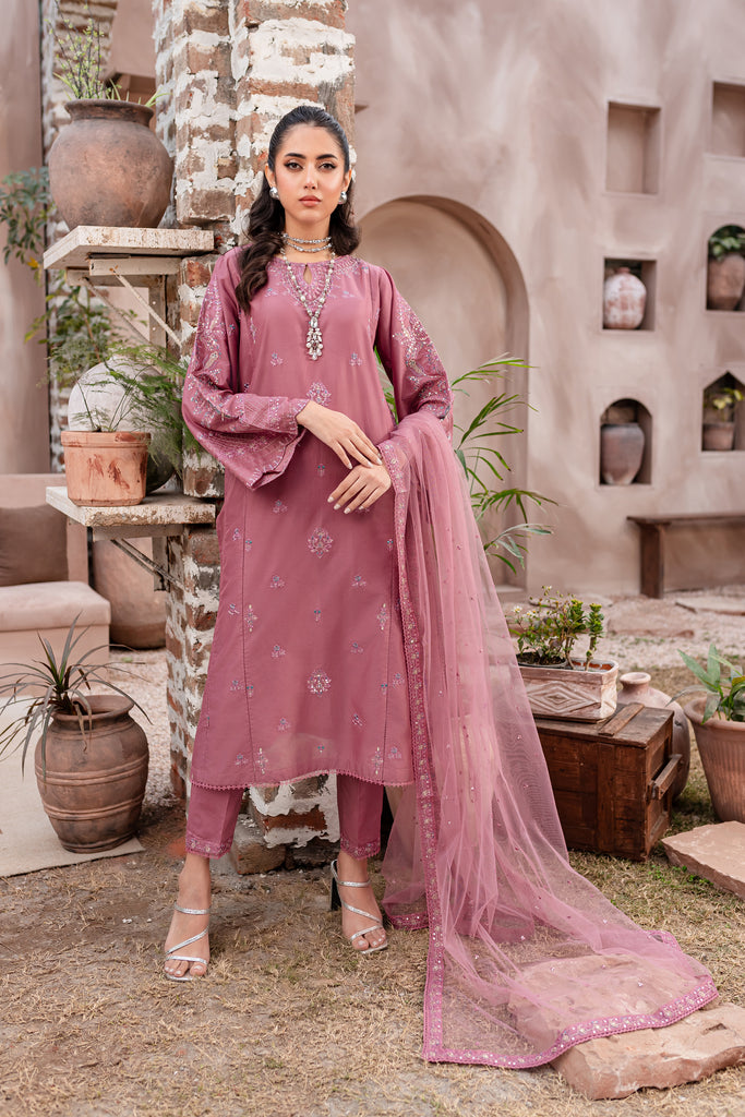 Perry 3Pc - Embroidered Lawn Dress