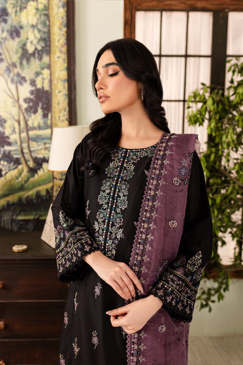 Black Rose 3Pc - Embroidered Lawn Dress