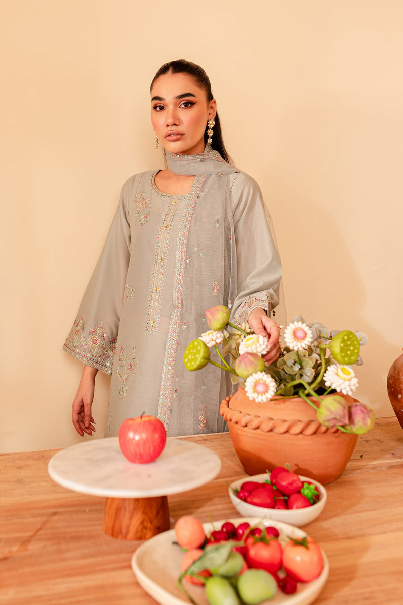 Katherine 3Pc - Embroidered Lawn Dress