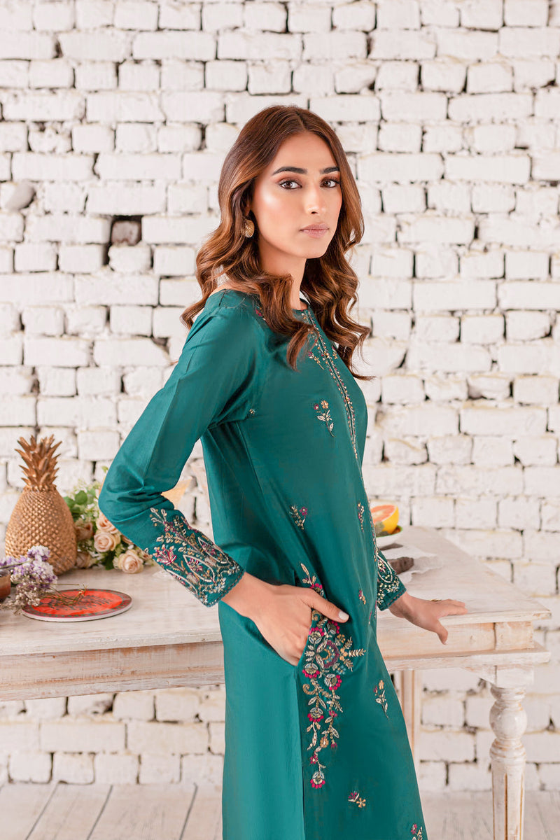 Eyana 2Pc - Embroidered Lawn Dress