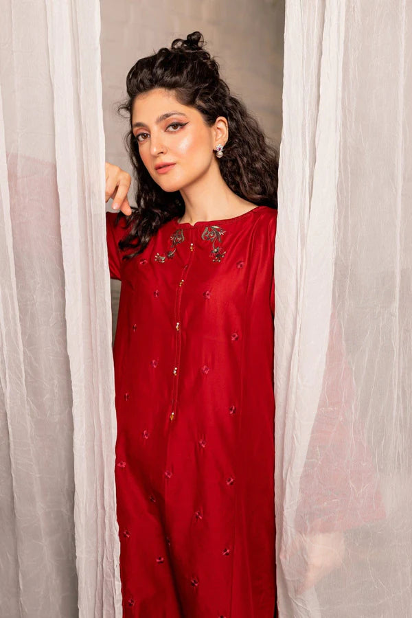 BEST SELLING 2PC AFEEFA EMBROIDERED SUIT