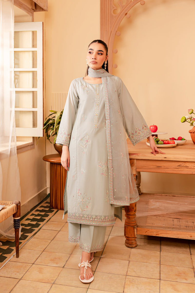 Katherine 3Pc - Embroidered Lawn Dress