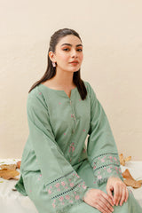 Safina 2Pc - Embroidered Pima Lawn Dress