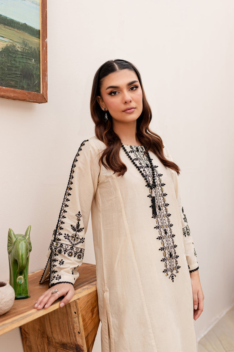 BLACK FROST 2PC - EMBROIDERED LAWN DRESS